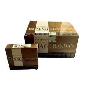 Goldene Nag Chandan Indische Räucherkegel Box