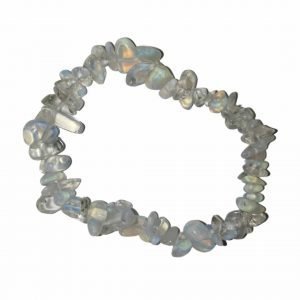 Bracelet de pierre de lune (Opaline) Puces