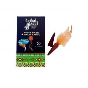 Tribal Soul Cascade Incense Cones White Sage and Holywood