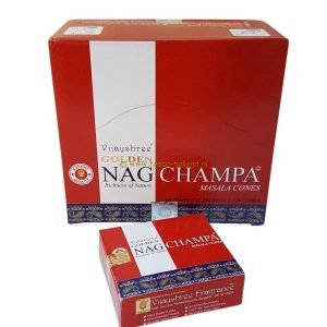 Boîte d'encens indien Golden Nag Champa Cone