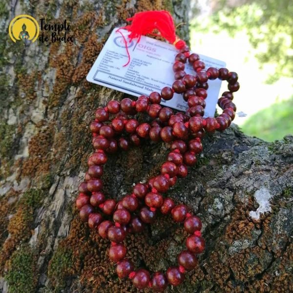 Japa Mala Sandalo Vermelho Original 8 mm