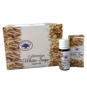 Boîte de Salvia blanche californienne à l'huile essentielle d'arbre vert