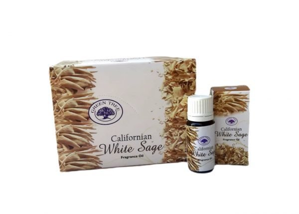 Boîte de Salvia blanche californienne à l'huile essentielle d'arbre vert