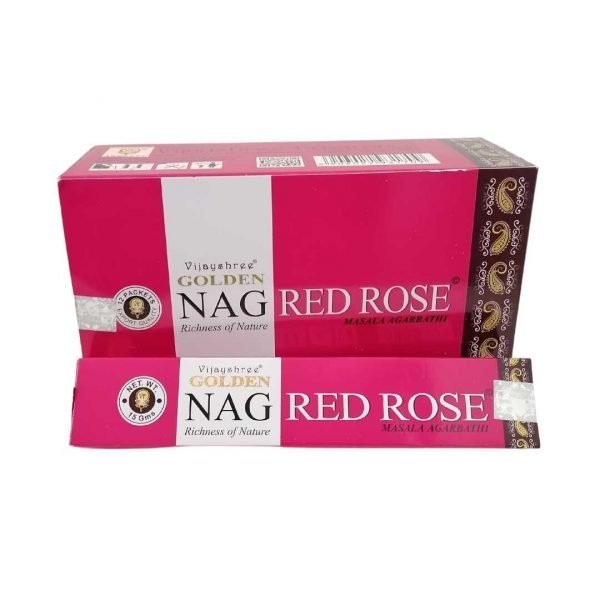 Incenso Massala Golden Nag Red Rose Caixa