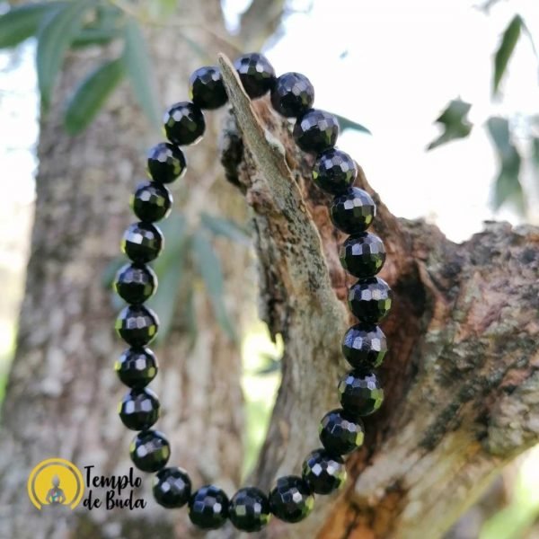 Black Tourmaline Faceted Bracelet 8mm - Image 2