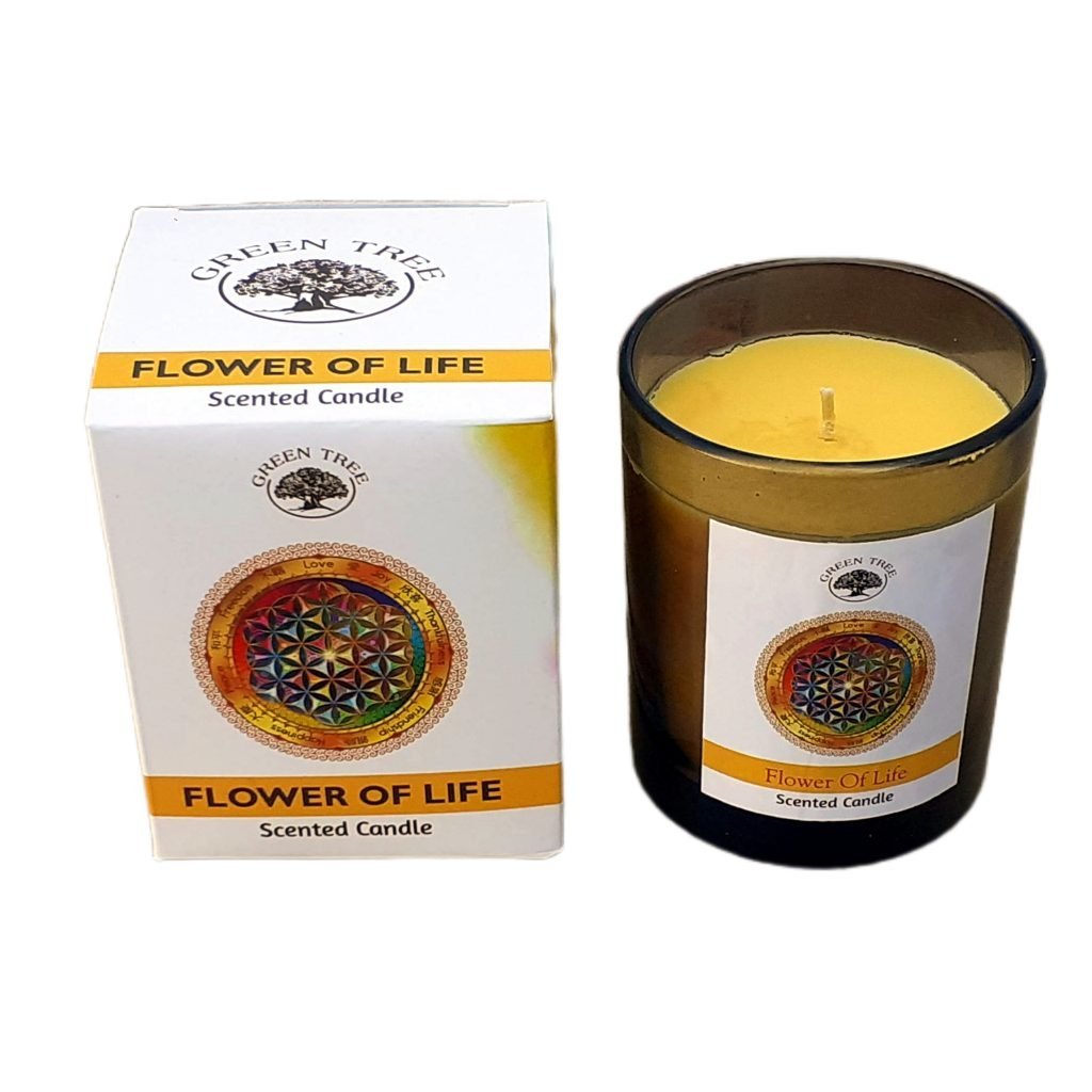 Candela Fiore della Vita dell'Albero Verde 210gr - Templo de Buda - Loja de  produtos esotéricos