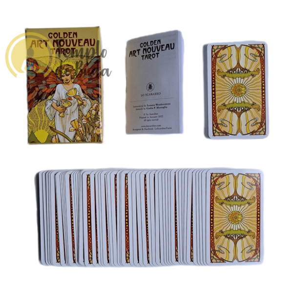 Tarot Mini Golden Art Nouveau de Giulia F. Massaglia (Edição de Bolso)