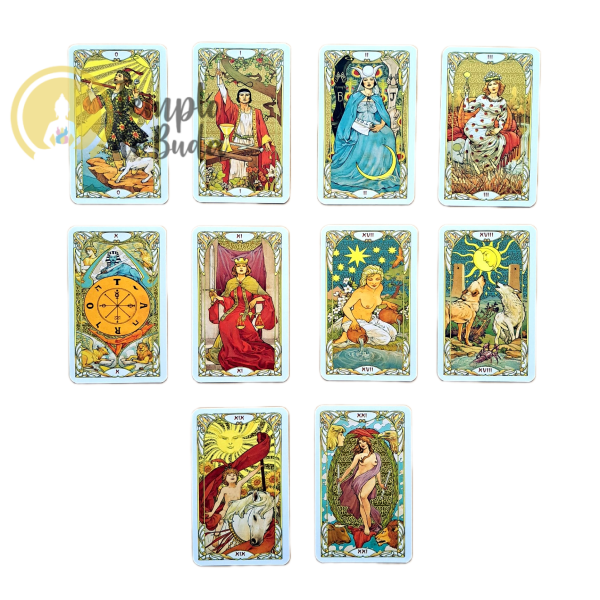 Tarot Mini Golden Art Nouveau de Giulia F. Massaglia (Edição de Bolso)